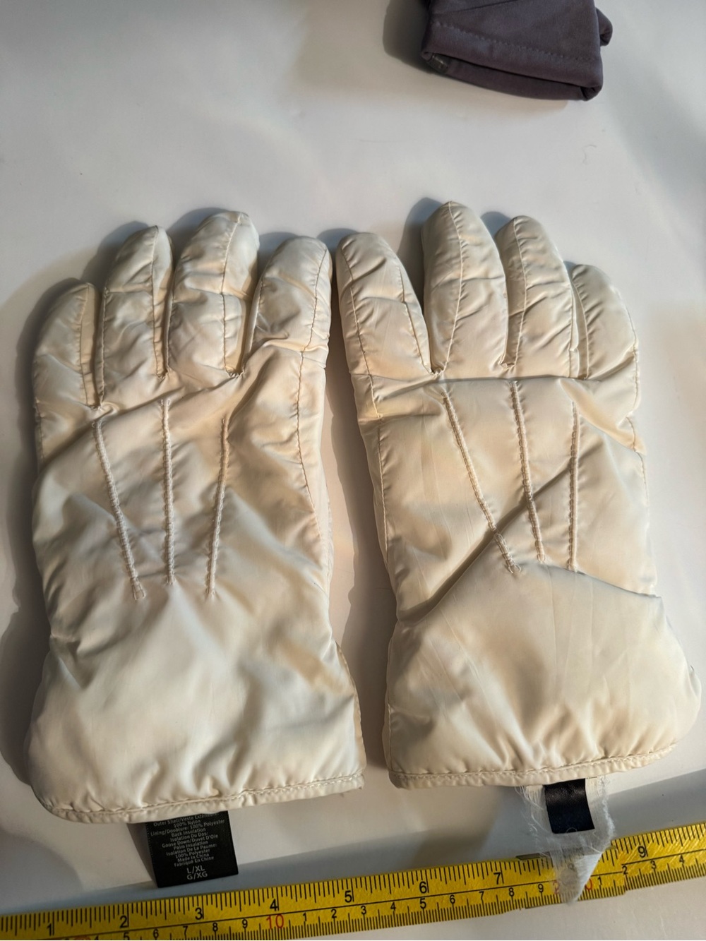Eddie Bauer Cream Insulated Winter Gloves